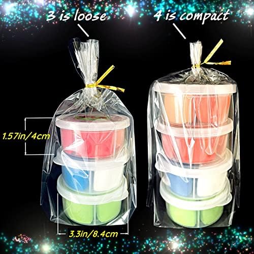 PigPotParty 6x9 Clear Plastic Treat Bags 50Pcs with Twist Ties