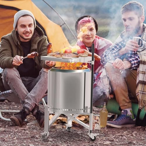 Universal Firepit Stand for 15-27 Firepits Stainless Steel