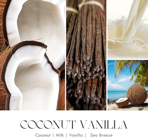 AOOVOO Coconut Vanilla Candles 9 oz Aromatherapy Soy Candles