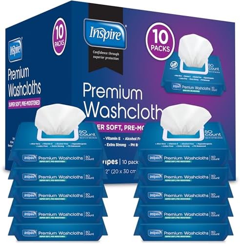 Inspire Adult Wet Wipes for Incontinence and Cleansing