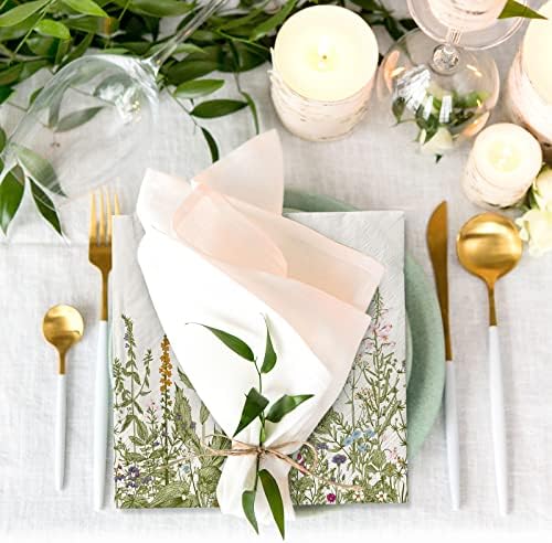 AnyDesign 80 Pack Floral Luncheon Napkins for Home Kitchen Party Supplies