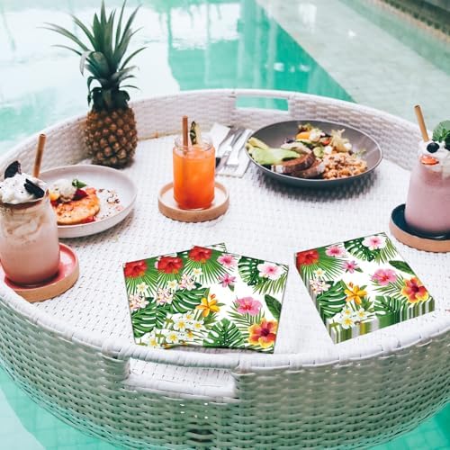 50 Count Tropical Hibiscus Decor Paper Napkins