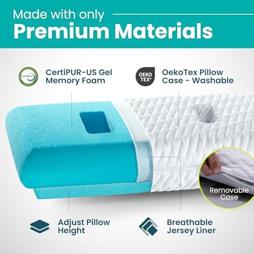BLISSBURY Ear Pillow with Hole for Ear Piercing Comfort