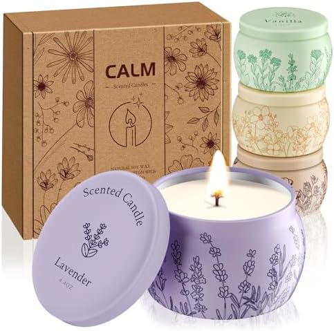 WarmEmbrace Scented Candle Set for Women 4 Pack