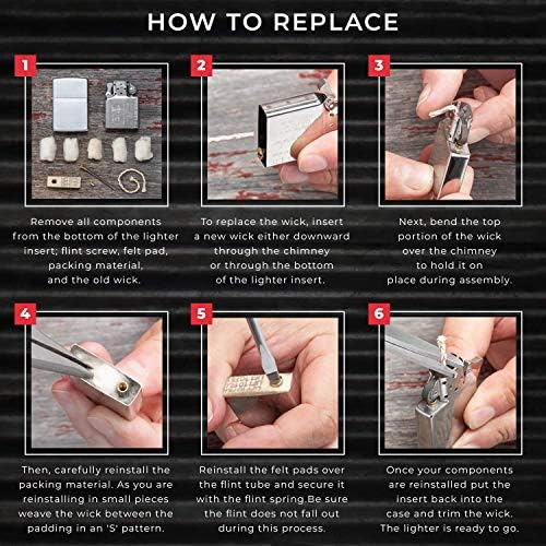 Genuine Zippo Replacement Wicks 6 Pack