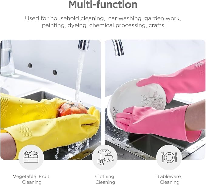 3 Pair Dishwashing Gloves for Kitchen and Home Use