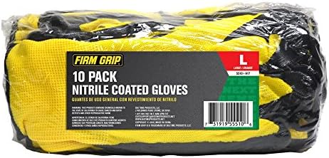 Firm Grip Nitrile Coated Gloves 10 Pack