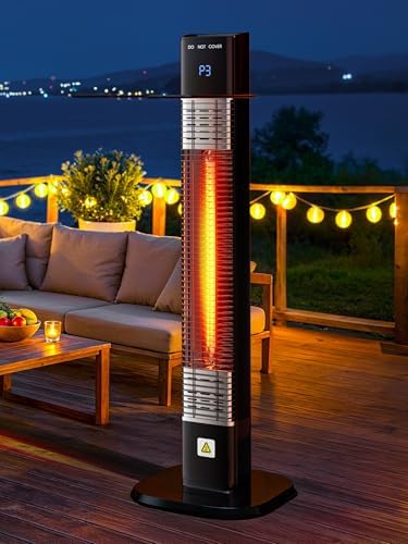 Uthfy 1500W Infrared Outdoor Heater with 24H Timer and IP44 Waterproof