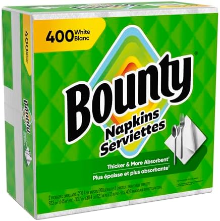 Bounty Paper Napkins White 400 Count