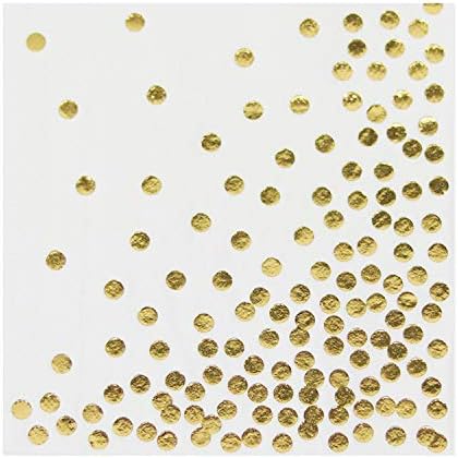 50 Pack Disposable Gold Foil Cocktail Napkins for Parties