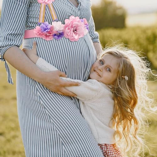 Butterfly Baby Shower Sash Set Maternity Corsage and Belly Band