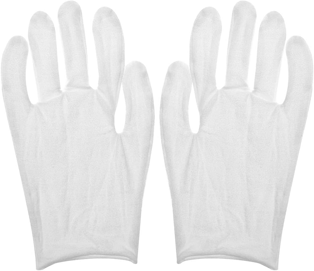 Renvena Cotton Gloves 12 Pairs Moisturizing Eczema Friendly