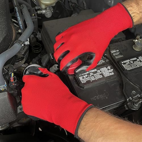 Grease Monkey General Purpose Nitrile Coated Work Gloves Large 180 Pack