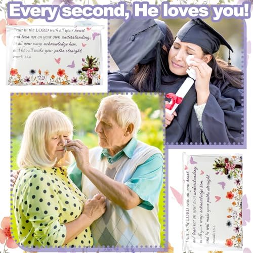 Sinmoe 60 Pack Inspirational Pocket Tissues