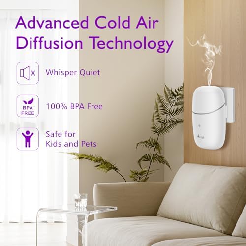 OliveTech Waterless Plug In Diffuser with 2x10ml Essential Oils