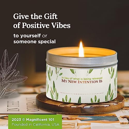 Magnificent 101 Pure White Sage Candle 6 Oz 35 Hour Burn Time