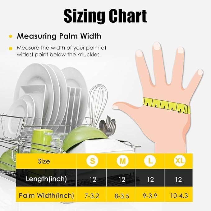 3 Pair Dishwashing Gloves for Kitchen and Home Use