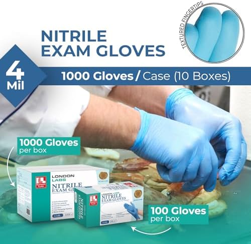 Nitrile Exam Gloves 4Mil Thick Latex-Free Powder-Free