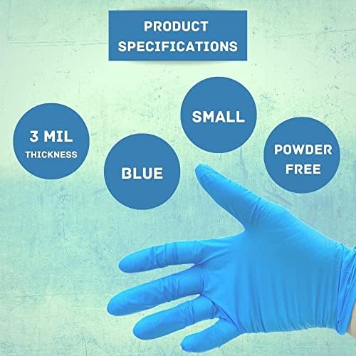 PSBM Nitrile Gloves Blue Small 3 Mil 2000 Count