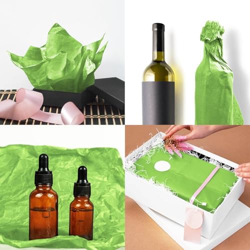 120 Sheets Lime Green Tissue Paper for Gift Wrapping and Crafts
