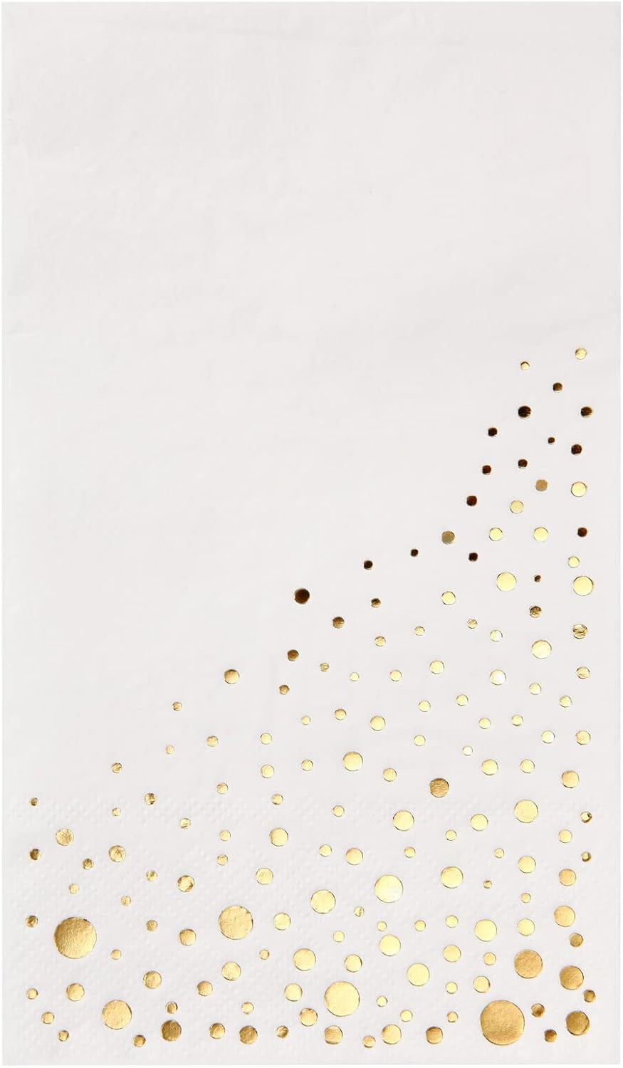 100 Pack Gold White Disposable Napkins 75x425 Inch 3-Ply