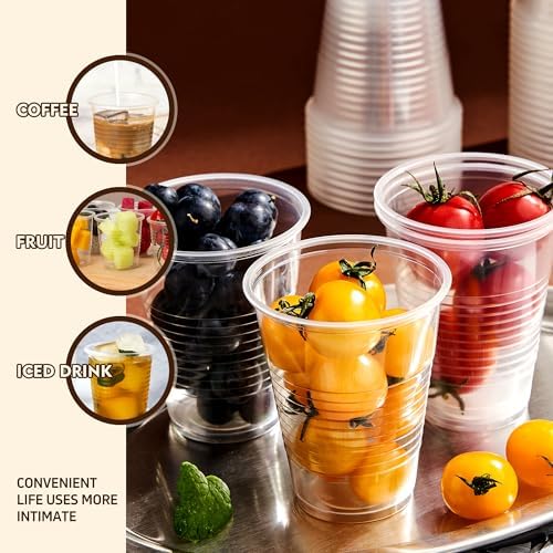 YEEHAW 9 Oz Plastic Cups 500 Pack Clear Party Cups