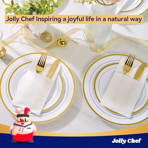 JOLLY CHEF Prefolded Paper Napkins with Pocket