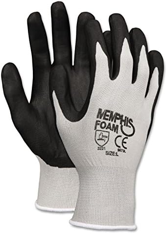 Memphis 9673XL Nitrile Foam Gloves X-Large GrayBlack 12 Pairs
