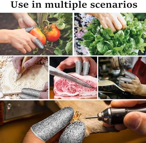 COMNICO Cut Resistant Finger Cots 16 Pcs Reusable Gloves