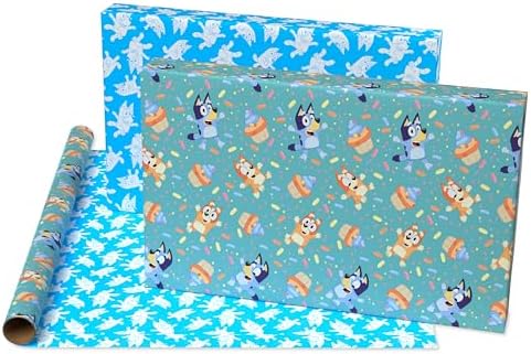American Greetings Reversible Bluey Wrapping Paper 40 sq ft