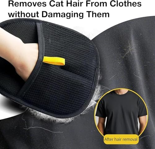 2 pcs Double Sided Pet Grooming Gloves for Hair Removal
