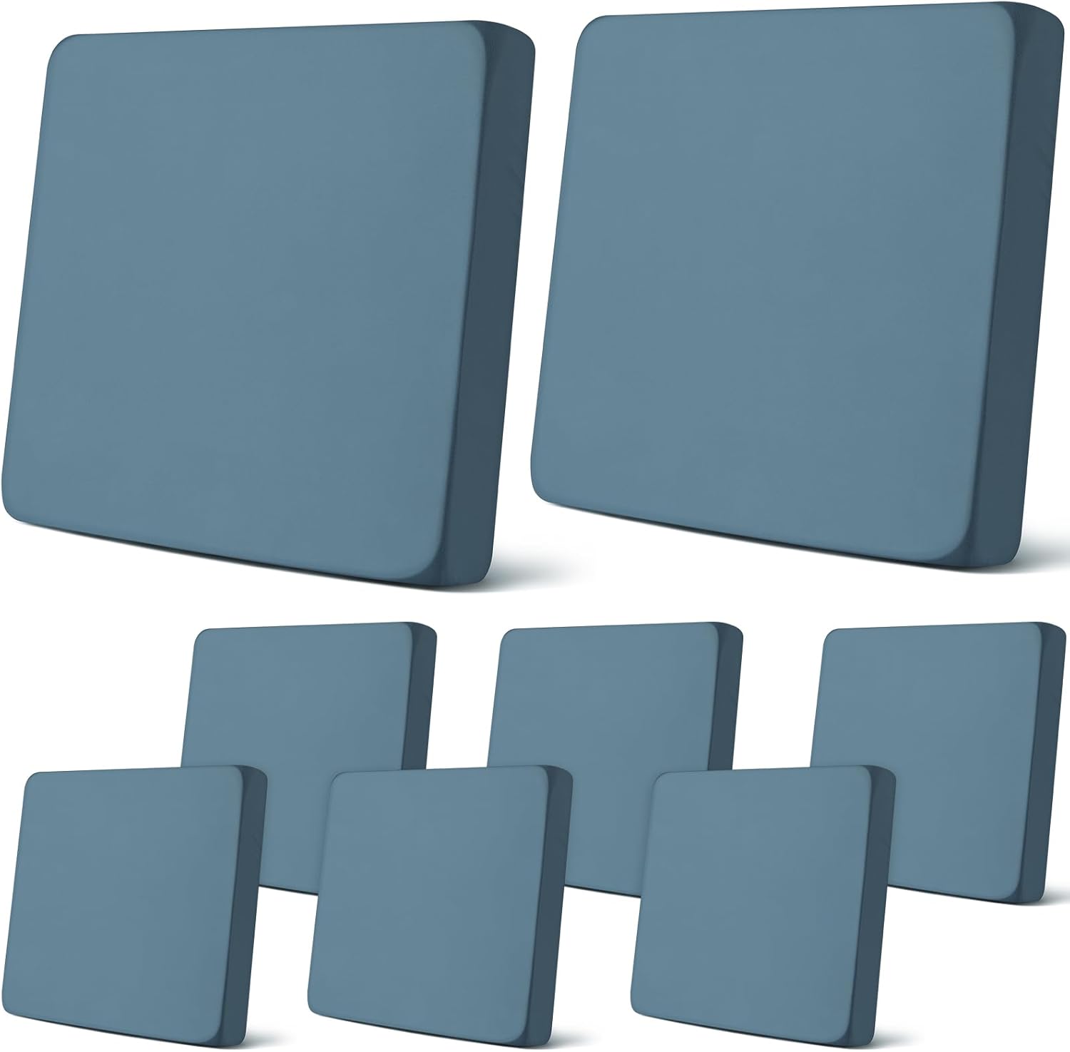 Newwiee 8Pcs Stretchable Outdoor Cushion Covers