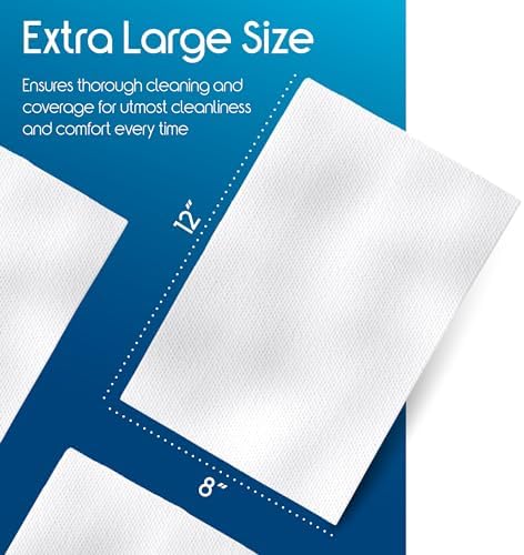 Inspire Adult Wet Wipes Oversized 8x12 Inches Pack of 8