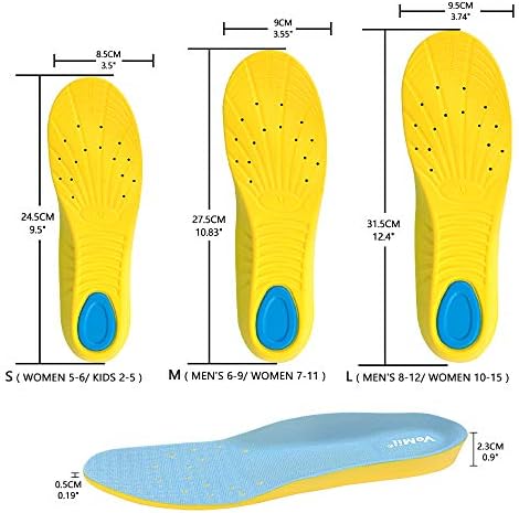 VoMii Memory Foam Insoles for Kids and Women