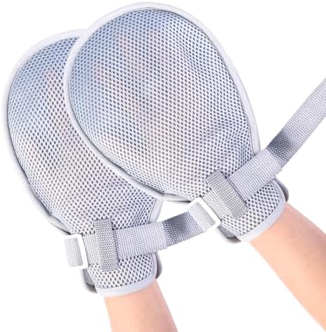 Medical Restraint Gloves - 2Pcs Washable for Seniors