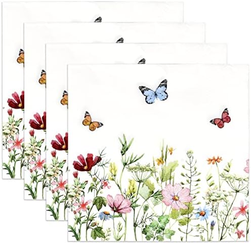 Gift Boutique 100 Pcs Floral Cocktail Napkins