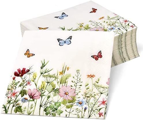 Gift Boutique 100 Pcs Floral Cocktail Napkins