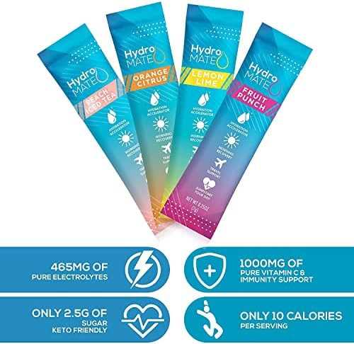 HydroMATE Electrolytes Powder Drink Mix 30 Count Pack