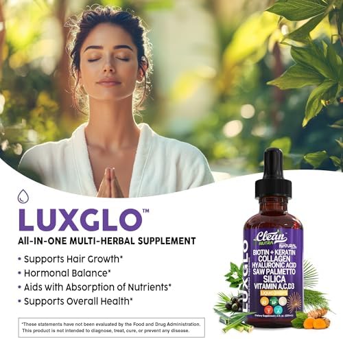 LuxGlo Biotin Collagen Skin Hair Nails Drops