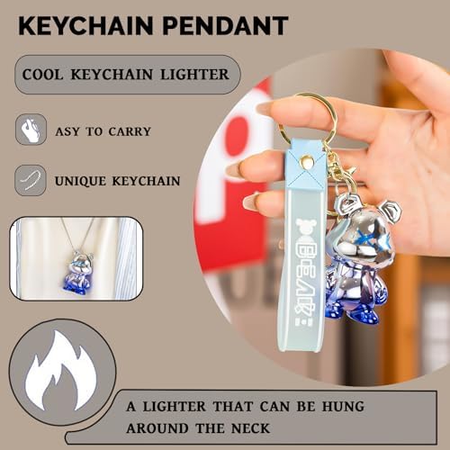 Cute Animal Shaped Lighter Keychain For Women