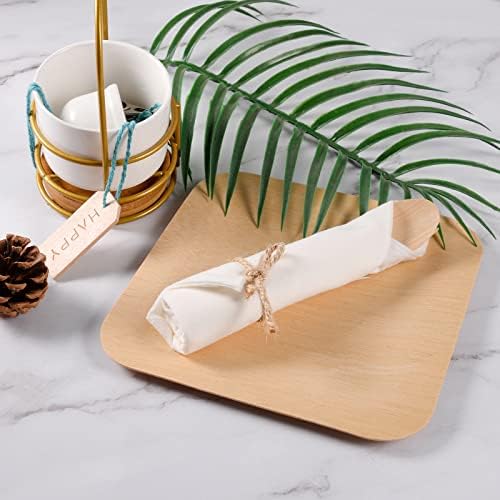 Pre Rolled Napkin and Bamboo Cutlery Set 50Pack