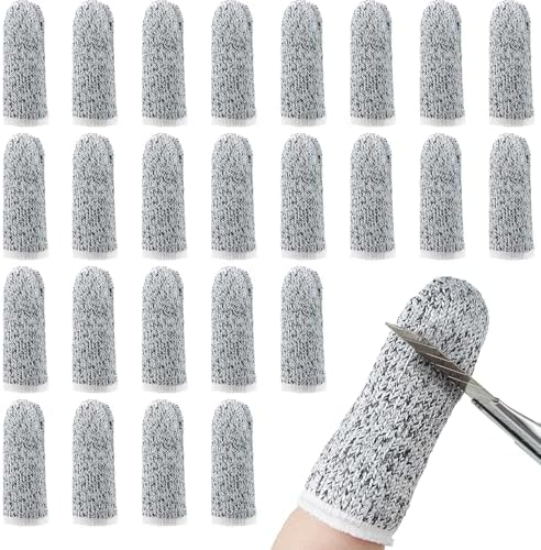 Honoson 60 Piece Cut Resistant Finger Cots Reusable Thumb Protectors