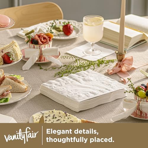 Vanity Fair Beverage Paper Napkins 40 Count 49x49