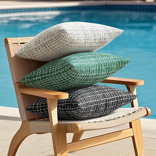 EMEMA Outdoor Waterproof Throw Pillow Covers Pack of 2 20x20 Inch