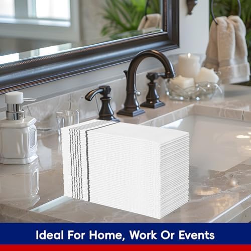 200 Pack Silver Paper Napkins with Classic Design