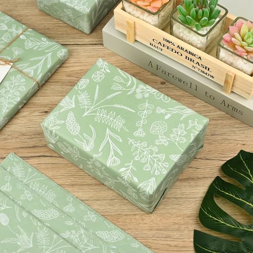 Bolsome 100 Sheets Wildflowers Tissue Paper for Boho Decor