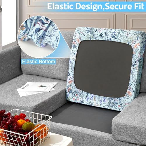 8Pcs Stretch Outdoor Cushion Covers with Elastic Bottom