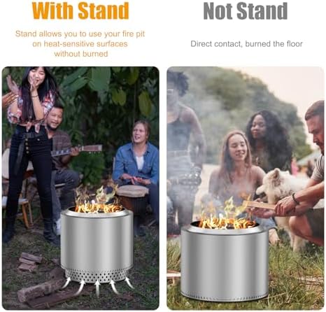 AJinTeby Yukon Fire Pit Stand for Solo Stove 27 Inch