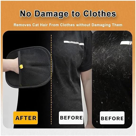 Double Sided Pet Grooming Glove for Hair Removal