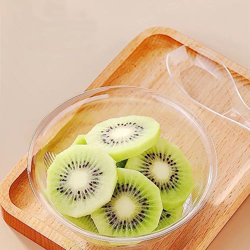 100 Pack Clear Plastic Bowls for Desserts and Parties